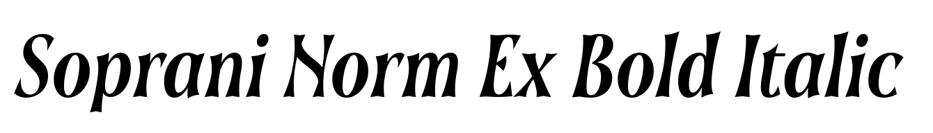 Soprani Norm Ex Bold Italic